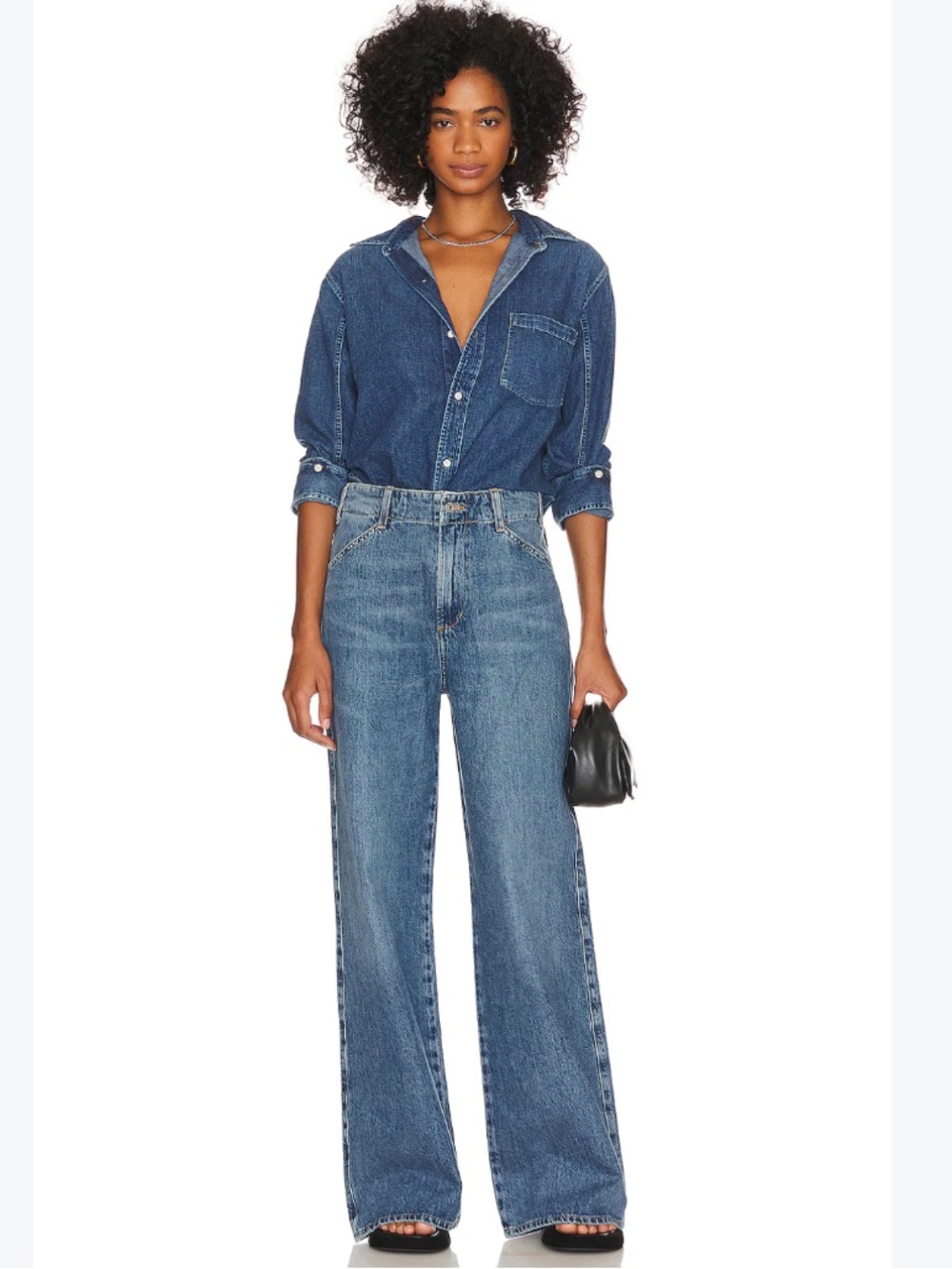 Citizens Of Humanity Jeans Paloma Baggy Wide Leg in Poolside Blue